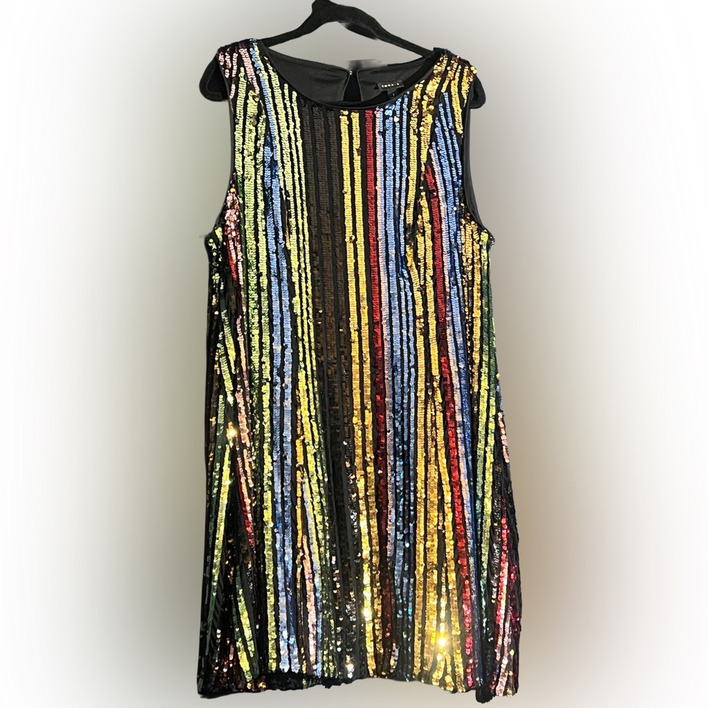Torrid Black Dress with Multicolor Sequins